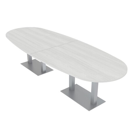 Skutchi Designs 45 in W, 120 in L, 29 in H, Engineered Wood Top, White HAR-BOVL-46X119-DOU-WHCYPRESS